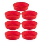 Jogo 7 Assadeiras Redonda Antiaderente Cor Silicone