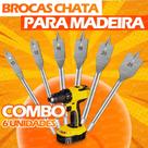 Jogo 7 Broca Chata Vonder Profissional Kit 7 para Madeira MDF Marcenaria Móveis Aço C45 Furadeira Jogo 7 Broca Chata Vonder Profissional Kit 7 para Madeira MDF Marcenaria Móveis Aço C45 Furadeira