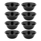 Jogo 8 Bowl Preto de Vidro Opalino Mini Tigela 12cm Sobremesa Molhos Porções Cereal Em Casa Tem