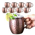 Jogo 8 Caneca Moscow Mule Alumínio Cobre Bronze Drinks Bar 500ml Jogo 8 Caneca Moscow Mule Alumínio Cobre Bronze Drinks Bar 500ml