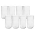 Jogo 8 Copo de Vidro Alto para Água Suco Lines Transparente 430ml Wolff Jogo 8 Copo de Vidro Alto para Água Suco Lines Transparente 430ml Wolff