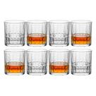 Jogo 8 Copo de Whisky Vidro Baixo Rocks Cristalle Drink Uisque Negroni Lapidado Haüskraft 310ml