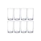 Jogo 8 Copos Altos De Vidro Vghome 350ml