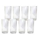 Jogo 8 Copos de Vidro Água Suco Vitamina Coquetel Long Drink Multiuso 320ML