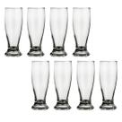 Jogo 8 Copos Vidro Transparente Munich 300ml Chopp Bar Nadir