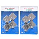 Jogo 8 Gancho De Parede Multiuso 100% Aço Inox Não Enferruja Ideal Para Pendurar Toalhas Molhadas