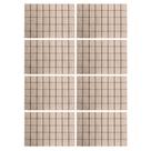 Jogo 8 Lugar Americano Retangular Mesa PVC Grid Branco Preto 45x30cm Lyor
