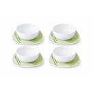 Jogo 8 Peças Pratos e Bowls de Porcelana 350ml Para Caldos e Entradas