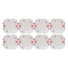 Jogo 8 Prato De Sobremesa Borboletas 19cm Porcelana Branco Wolff