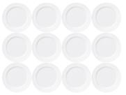 Jogo 8 Pratos Rasos Capri 25cm Porcelana Branca Germer