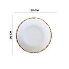 Jogo 8 Pratos Sobremesa 20cm Bambu Cerâmica Scalla 1ª Linha