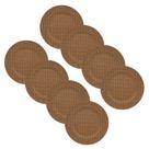 Jogo 8 Sousplat Mescla Marrom Plástico Bon Gourmet 33cm