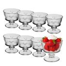 Jogo 8 Taça de Sobremesa Vidro Transparente Lines Butterfly Borboleta Wolff 240ml