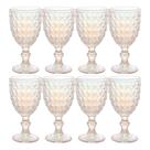 Jogo 8 Taça de Vidro Furta Cor Roman Rainbow para Água Transparente 345ml Wolff