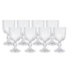 Jogo 8 Taça de Vidro Transparente Canelada 380ml Em Casa Tem Jogo 8 Taça de Vidro Transparente Canelada 380ml Em Casa Tem
