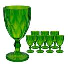 Jogo 8 Taças de Acrílico Verde Diamond Diamante Festa Piscina Plástico 330ml Lyor Jogo 8 Taças de Acrílico Verde Diamond Diamante Festa Piscina Plástico 330ml Lyor