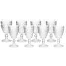 Jogo 8 Taças de Vidro Bico de Abacaxi para Água Cor Transparente Lyor 260ml Jogo 8 Taças de Vidro Bico de Abacaxi para Água Cor Transparente Lyor 260ml