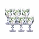 Jogo 8 Taças Vidro Palm Tree 310ml Transparente Class Home Jogo 8 Taças Vidro Palm Tree 310ml Transparente Class Home