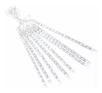 Jogo 8 Tubo Snow Led Bivolt Chuva Meteoro Cascata Pisca Bran