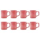 Jogo 8 Xícaras Café Cerâmica Colors 80mL Rosa Vibrante Jogo 8 Xícaras Café Cerâmica Colors 80mL Rosa Vibrante