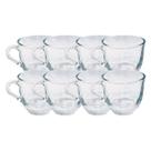 Jogo 8 Xicaras Chique Vidro Liso 150ML Ideal Cha Cafe Resistente Jogo 8 Xicaras Chique Vidro Liso 150ML Ideal Cha Cafe Resistente