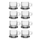 Jogo 8 XícarasDe Café Caneca Vidro Robusta Lisa 85ml Em Casa Tem
