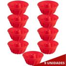 Jogo 9 Assadeiras 23,5cm Antiaderente Sortida Silicone