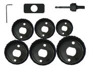 Jogo 9 Peças Kit Serra Copo em Aço Madeira Gesso 50mm - 86mm