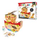 Jogo Ache e Encaixe Arca de Noé Brinquedos Educativos Brincadeira de Criança 4 anos Quebra Cabeça 3D Religioso