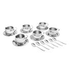 Jogo Aço Inox para Chá e Cappuccino 18 peças Tramontina 64430820 Jogo Aço Inox para Chá e Cappuccino 18 peças Tramontina 64430820