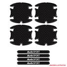 Jogo adesivo protetor maçaneta carro audi sport resinado preto carbon Jogo adesivo protetor maçaneta carro audi sport resinado preto carbon