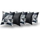Jogo Almofadas Decorativas 5 Unidades Com Ziper e Refil de Silicone