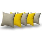 Jogo Almofadas Decorativas 5 Unidades Com Ziper e Refil de Silicone