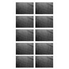 Jogo Americano 10 Lugares Preto PVC Antiderrapante Flex Sousplat Retangular 45x30cm Lyor