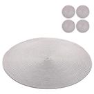 Jogo Americano 4 Lugares Redondo Sousplat Mesa Posta Cozinha Jantar 38cm Lyor