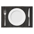 Jogo Americano 4 Peças Nylon Bambu Marrom Escuro 30x45 cm Decoração Mesa De Jantar