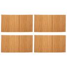 Jogo Americano Bambu Cru Com 4 Unidades - Cor Natural