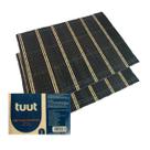 Jogo Americano Bambu Natural 4 pçs Preto 45x30cm Tuut