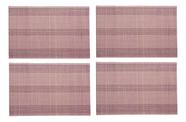 Jogo Americano Bambu Unicolor Jolitex Sousplast 4Pçs 30x44cm