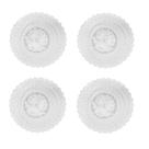 Jogo americano c/ 4un redondo branco renda pvc mesa posta