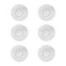 Jogo americano c/ 6un redondo branco renda pvc mesa posta