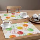 Jogo Americano Citrus Br 6 Peças 30x40 Base Emborrachada