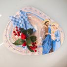 Jogo Americano Coleção Natal Sagrada Família Decoração Mesa Posta Jantar