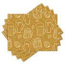 Jogo Americano com 4 peças - Cerveja - Beer - 1359Jo