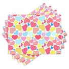 Jogo Americano com 4 peças - Corações - Love - Amor - 1345Jo