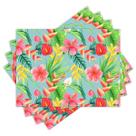 Jogo Americano com 4 peças - Flores - Floral - Tropical - 1776Jo