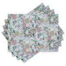 Jogo Americano com 4 peças - Flores - Pássaros - Floral - 1931Jo