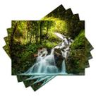 Jogo Americano com 4 peças - Natureza - Paisagem - Floresta - Cachoeira - 2189Jo Jogo Americano com 4 peças - Natureza - Paisagem - Floresta - Cachoeira - 2189Jo