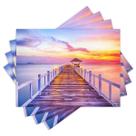 Jogo Americano com 4 peças - Pier - Natureza - Paisagem - Mar - 2028Jo