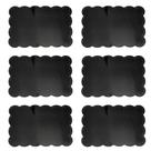 Jogo Americano Com 6 Peças Vinílico 45x30cm Preto Jogo Americano Com 6 Peças Vinílico 45x30cm Preto